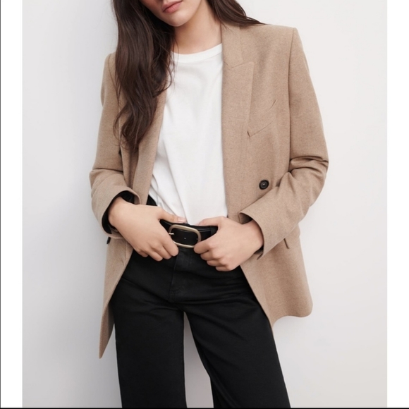 BNWOT Zara Wool Blend Blazer - Picture 5 of 6